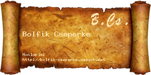 Bolfik Cseperke névjegykártya